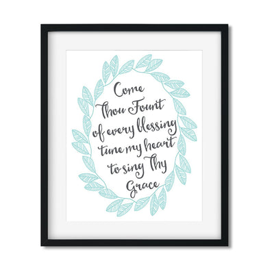 Come Thou Fount of Every Blessing - Art Print - Netties Expressions