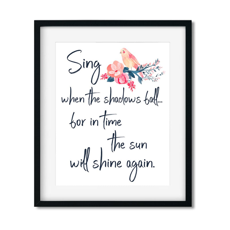 Sing when the shadows fall - Art Print - Netties Expressions