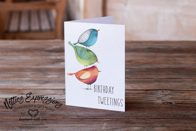 Birthday Tweetings - Greeting Card - Netties Expressions