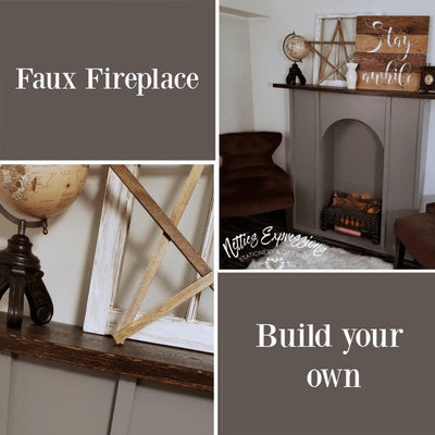 Simple Rustic Faux Fireplace