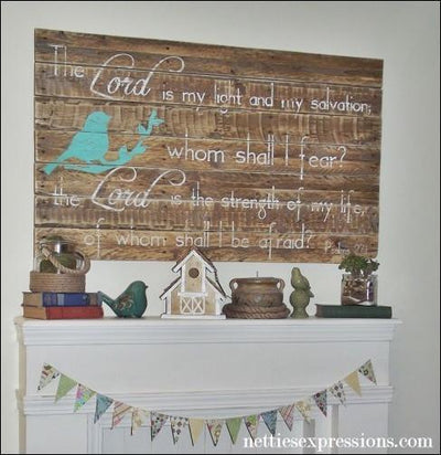 Pallet Wall Hanging – Psalms 27:1