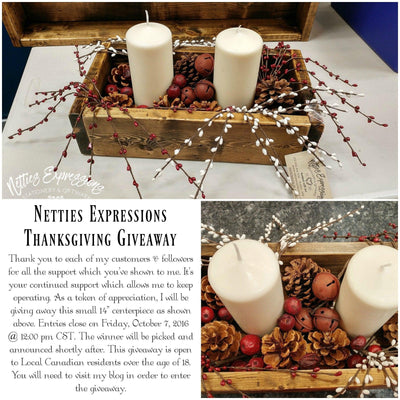 Thanksgiving 14" Centerpiece Giveaway - Winner is Announced!