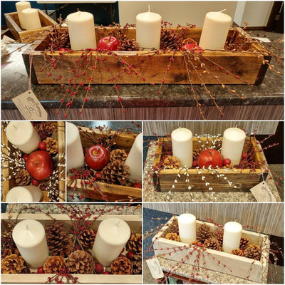 Fall Table Centerpieces made from Netties Expressions Wooden Boxes