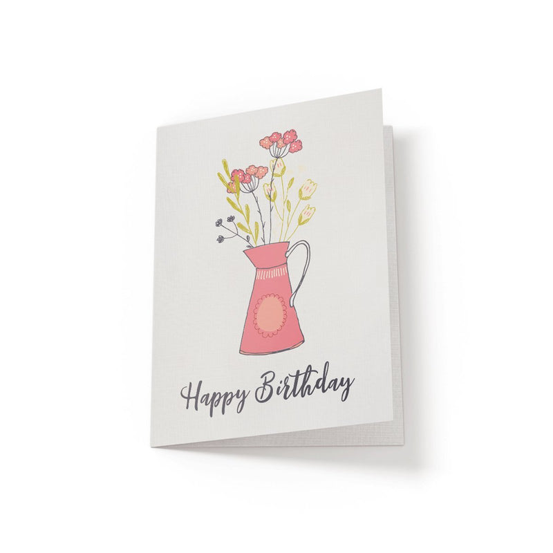 Pitcher of flowers - Greeting Card - Netties Expressions