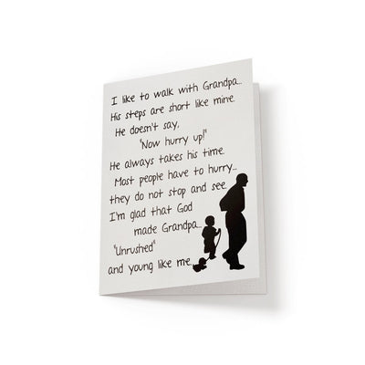I like to walk with Grandpa - Greeting Card - Netties Expressions