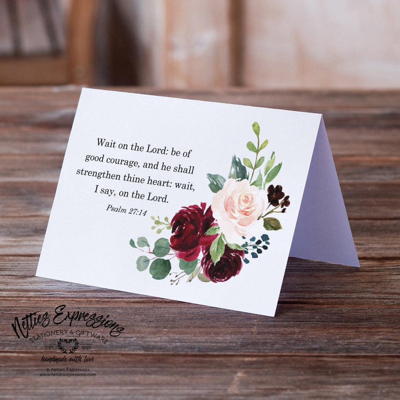 Wait on the Lord - Greeting Card - Netties Expressions