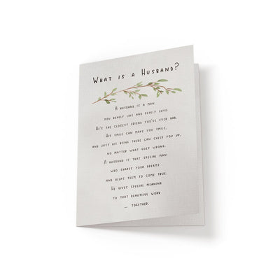 What is a Husband - Greeting Card - Netties Expressions