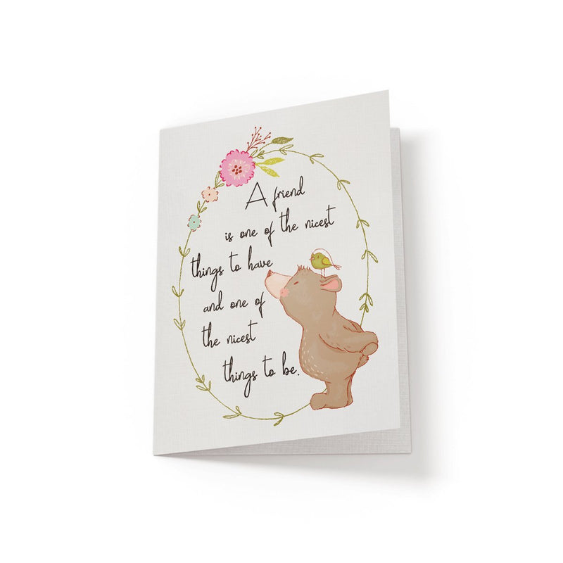 A friend is one of the nicest - Greeting Card - Netties Expressions