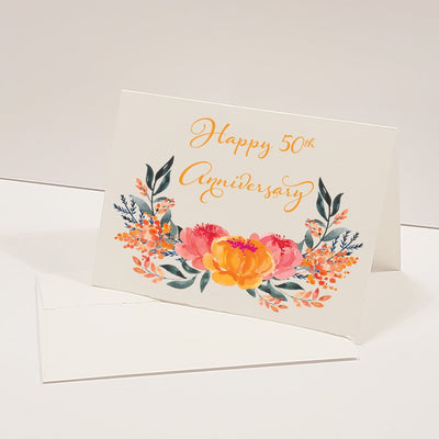Happy 50th Anniversary - Greeting Card - Netties Expressions