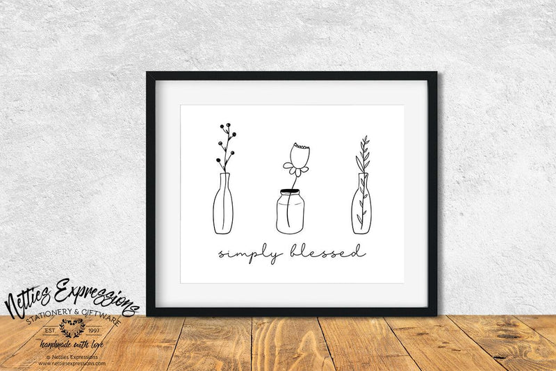 Simply Blessed - Art Print - Netties Expressions