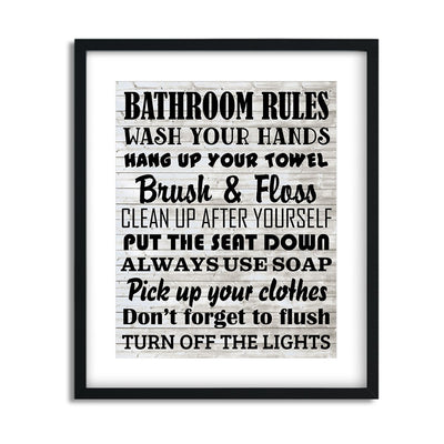 Bathroom Rules - Art Print - Netties Expressions