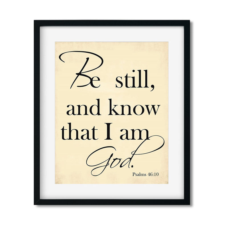 Be Still and Know - Religious Art Print - Netties Expressions