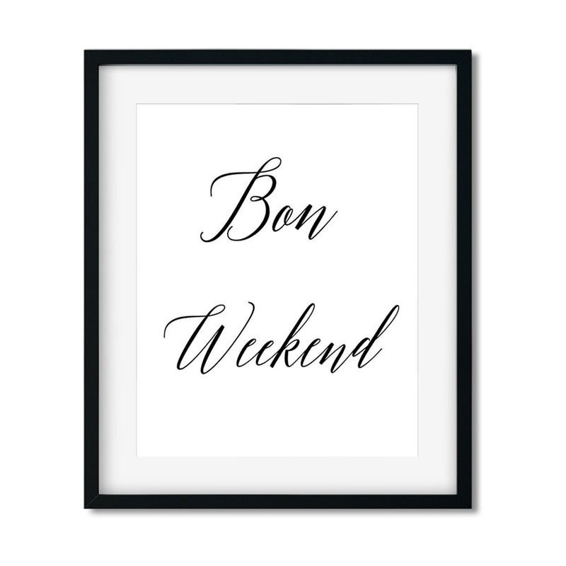 Bon Weekend - Art Print - Netties Expressions