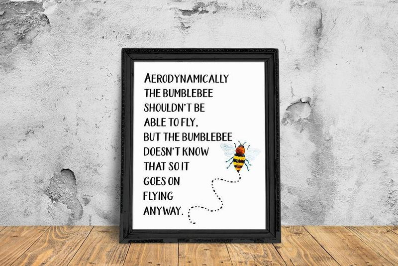 Aerodynammically the bumblebee shouldn&