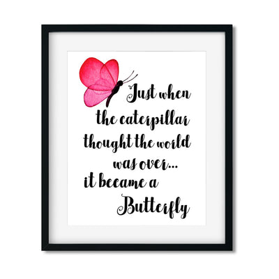 Just when the caterpillar thought the world was over - Art Print - Netties Expressions