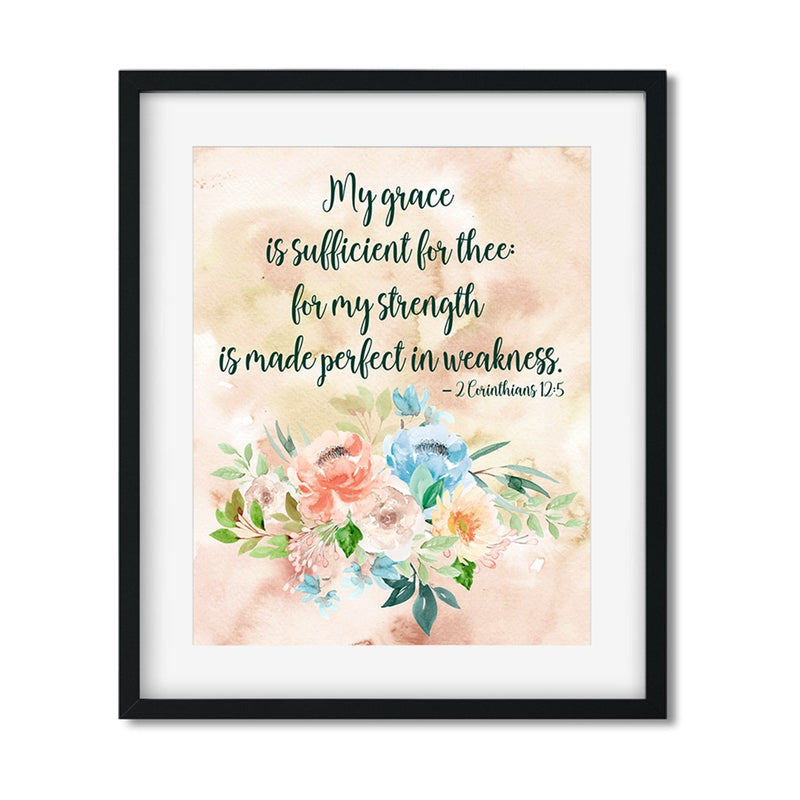 My Grace is sufficient for thee - Art Print - Netties Expressions