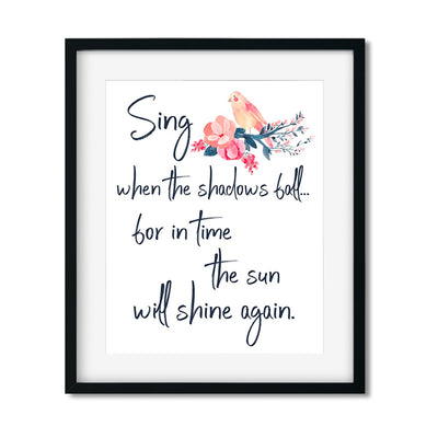 Sing when the shadows fall - Art Print - Netties Expressions