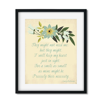 Emily Dickinson - They might not need me - Art Print - Netties Expressions