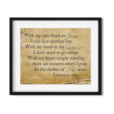 With my eyes fixed on Jesus - Art Print - Netties Expressions