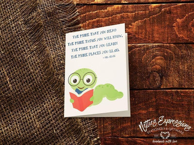 Bookworm - Greeting Card - Netties Expressions