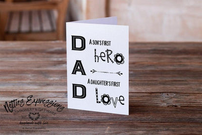 Dad, a son's first hero - Greeting Card - Netties Expressions
