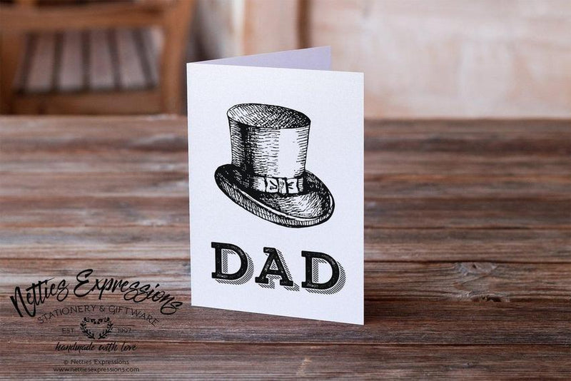 Dad Top Hat - Greeting Card - Netties Expressions