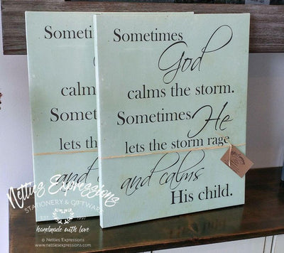 Sometimes God Calms the Storm 16x20 Canvas Print - Netties Expressions